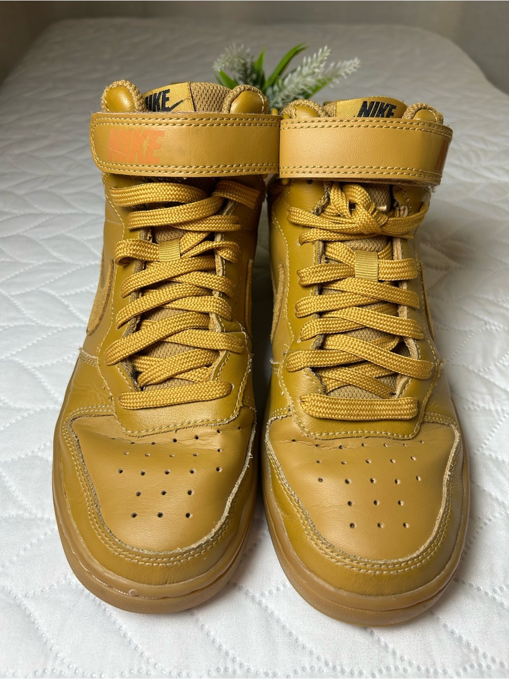 Nike Court Borough Mid 2 "Wheat" - Size 6Y (Women's 7.5) - Picture 5 of 10